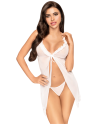 Babydoll et string assorti Blanc After sunset - PH0009WHT